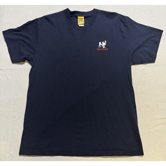 Vintage 2003 Big Dogs Fishing At The Crack Of Dawn T-Shirt USA Men's Size Large - Picture 1 of 10